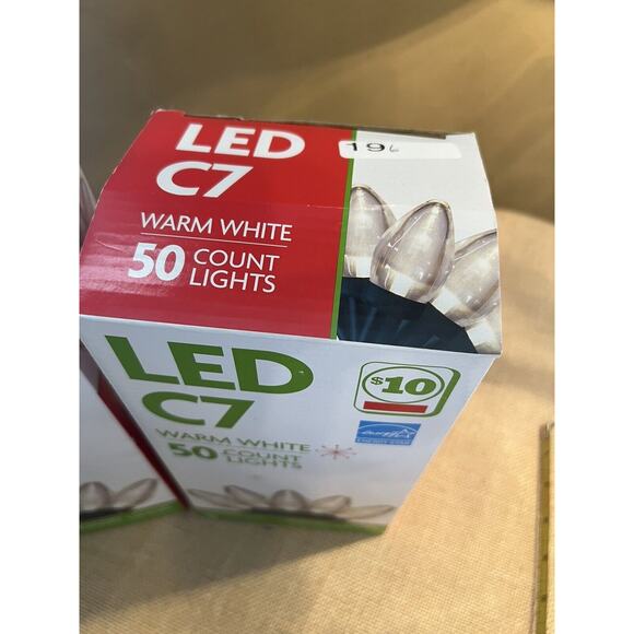 LED C7 50 Count Warm Light String (Set of 2) - Picture 2 of 5